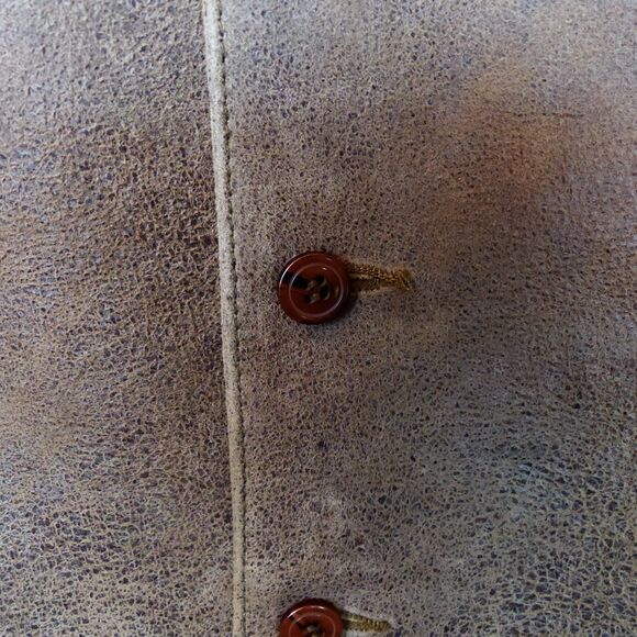 Scully Vest Men 52L Brown Distress Lambskin Leather Western Button Lined 503-60 - Picture 5 of 12